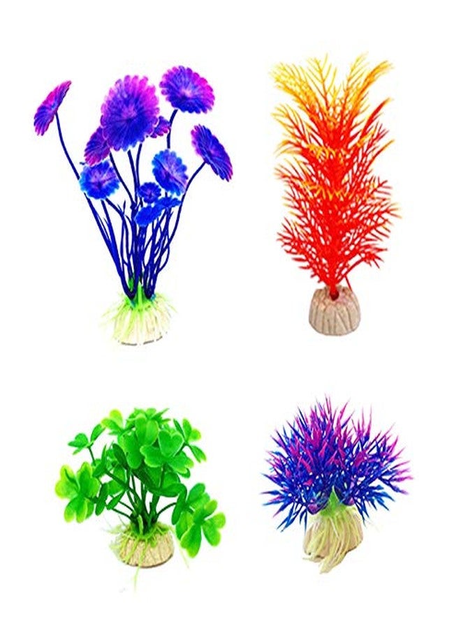 CousDUoBe Artificial Aquatic Plants 11 Pcs Small Aquarium Plants Artificial Fish Tank Decorations，Used for Household and Office Aquarium Simulation Plastic Hydroponic Plants - Image 2